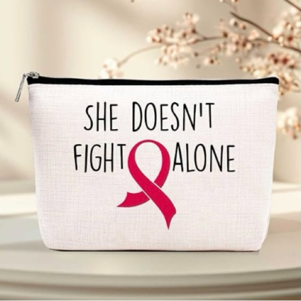 She Doesn’t Fight Alone Makeup Bag NIP